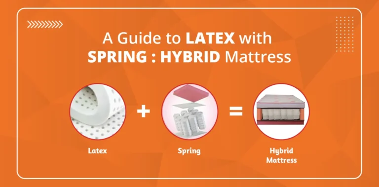 A Guide to Latex with Spring Hybrid Mattress text overlay