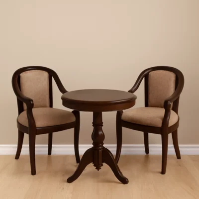 Wooden Tea Table Set – 2 Seater