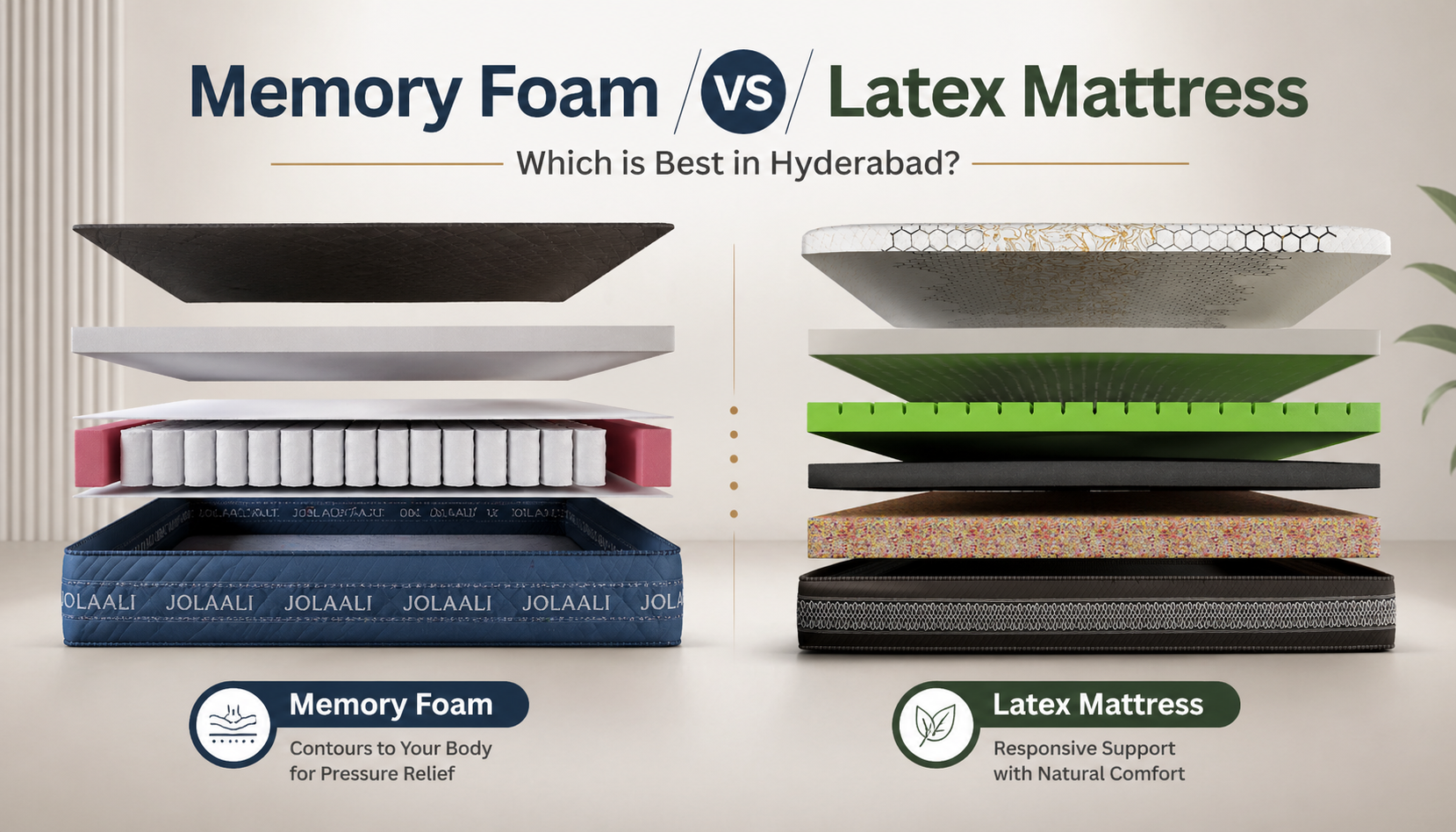 Memory Foam vs Latex Mattress: Which is Best in Hyderabad?